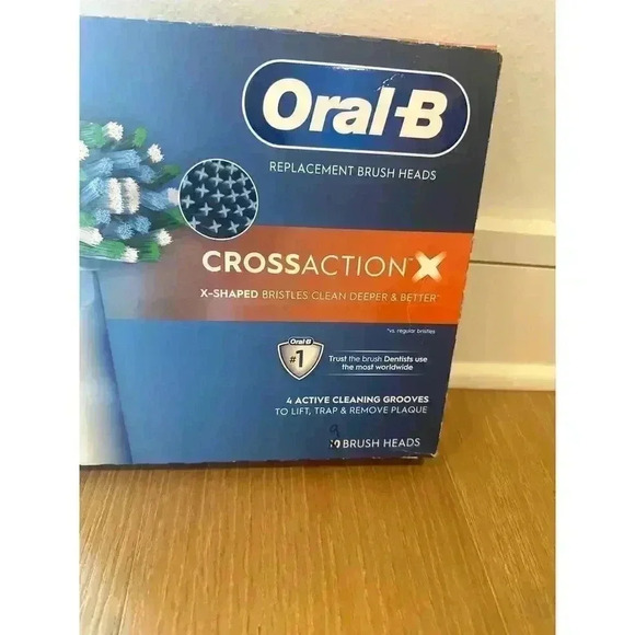 Oral-B Cross Action X Replacement Brush Heads, 9-Heads - Optimal Cleaning - Picture 2 of 3